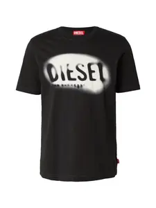 DIESEL Tričko 'T-ADJUST-V2'  čierna / biela