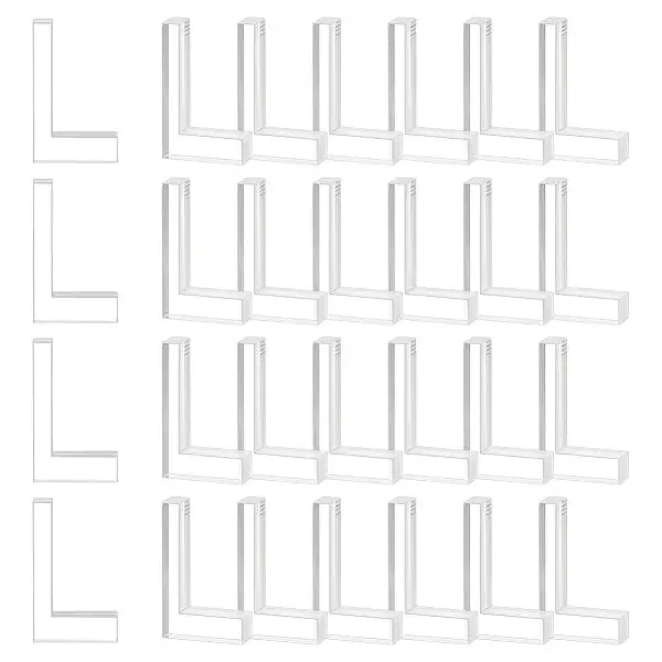 30Pcs Acrylic Craft Honeycomb Dowel Pins