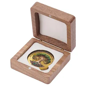 Wooden Badge Packing Magnetic Boxes