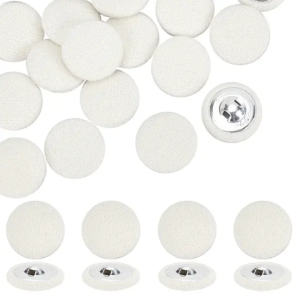 20Pcs Cloth with Aluminum Base Buttons