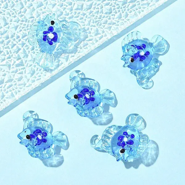 5Pcs Handmade Lampwork Pendants