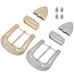 2Sets 2 Colors Alloy Buckle with Rhinestonr Sets