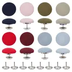 32 Sets 8 Colors Polyester Covered Iron Buttons