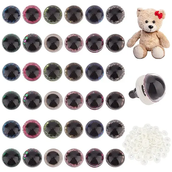 72 Sets 12 Colors Plastic Craft Eyes