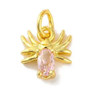 Rack Plating Brass Micro Pave Cubic Zirconia Charms