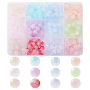 264Pcs 12 Colors Two Tone Glass Beads