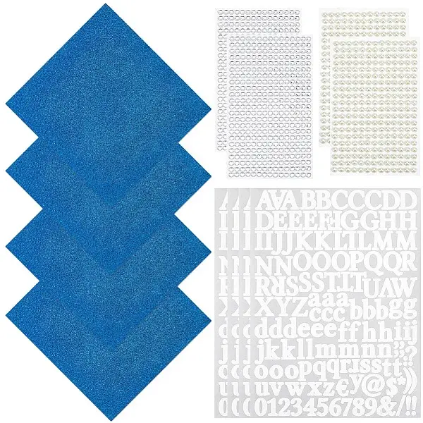 Square EVA Glitter Graduation Cap Topper Stickers Kits