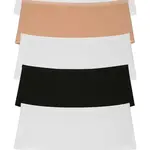 98545 Dewberry Women Panties High Waist Pack of 5-BLACK-WHITE-CAMEL