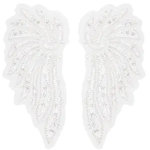 2Pcs 2 Styles Polyester Embroidery Sew on Appliques