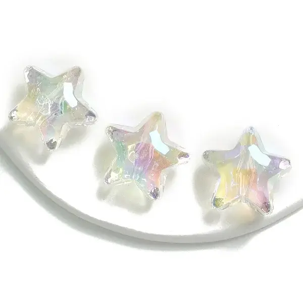 Star Transparent Acrylic Beads