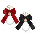 2Pcs 2 Colors Polyester Keychains