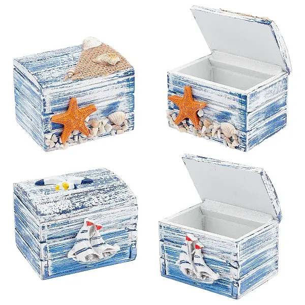 2Pcs 2 Style Wood Box