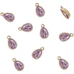 10Pcs Brass Micro Pave Cubic Zirconia Charms
