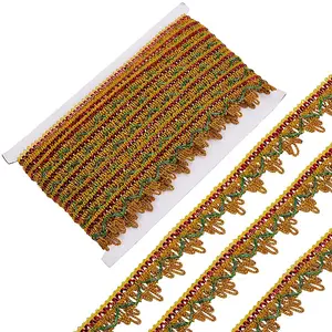 Metallic Polyester Braided Lace Ribbon