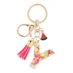 Fruit Series Letter Resin Keychains