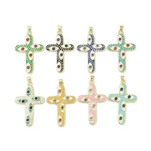Golden Brass Enamel Pendants