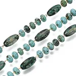Handmade Brass & Glass Beaded Link Chains