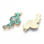 Printed Light Gold Tone Alloy Pendants