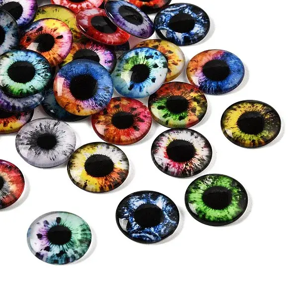 Printed Transparent Glass Cabochons