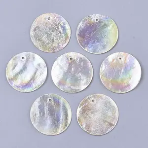 Natural Capiz Shell Pendants