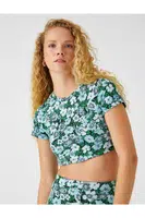 Koton Crop Tričko s Krátkým Rukávem