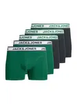 JACK & JONES Boxerky 'JACNolan'  zelená / čierna / biela