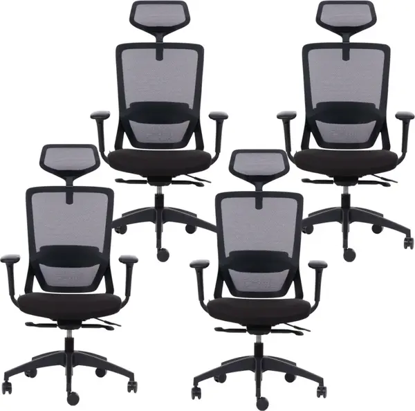 MERCURY 4PACK Ergonomická kancelářská židle SWIFT, černá (4ks)