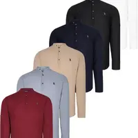 SET OF SIX G783 DEWBERRY JUDGE COLLAR SHIRT-BLACK-WHITE-NAVY-GREY-BEIGE-BURGUNDY