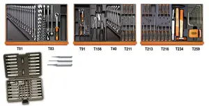 Sada modulů - 197 ks nářadí pro servis a údržbu, 3 plastové moduly - Beta Tools