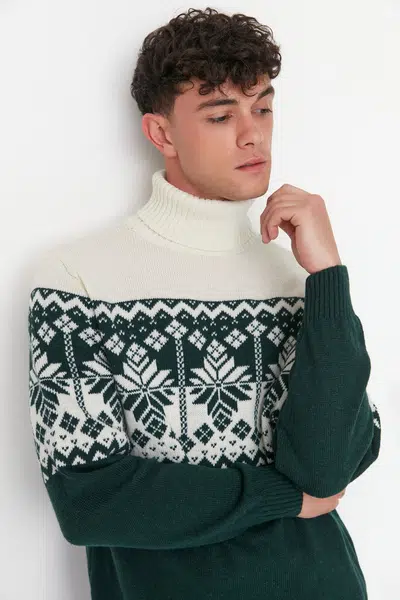 Pánský svetr Trendyol Jacquard