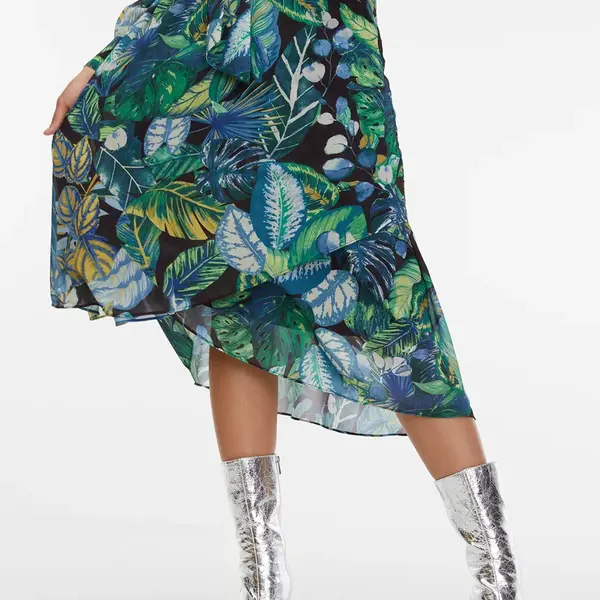 Orsay Černo-zelená dámská vzorovaná sukně - Dámské