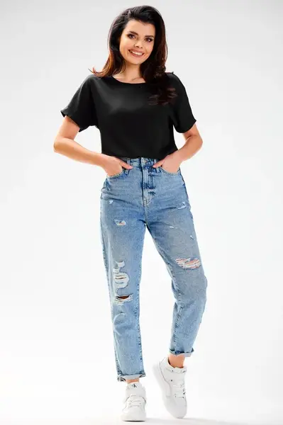 Awama Woman's Blouse A588 Black