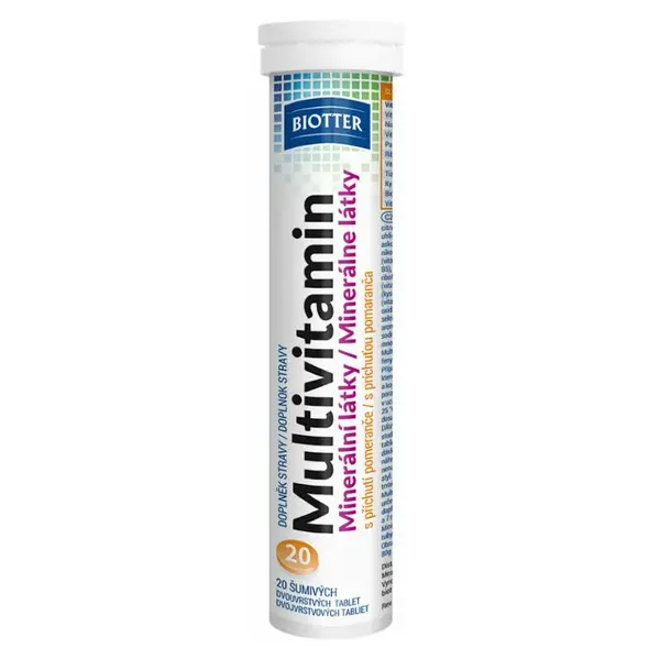 BIOTTER Multivitamín s minerálmi šumivé tablety 20 ks