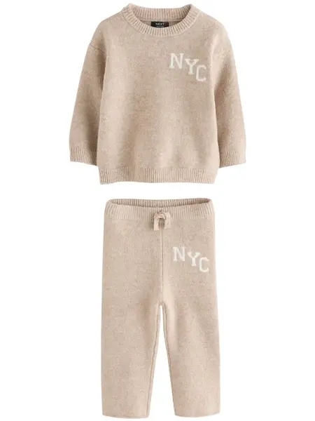 Next Set 'NYC'  béžová melírovaná / biela