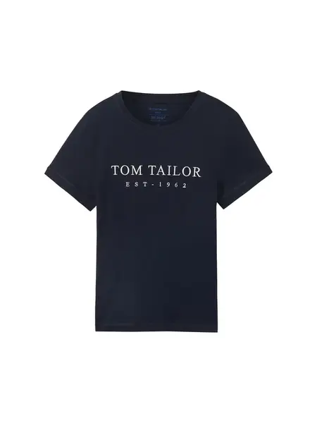 TOM TAILOR Tričko  námornícka modrá / biela