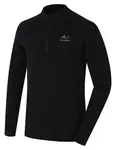 Husky Merow zip M S, black Merino termoprádlo triko