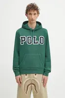 Mikina Polo Ralph Lauren Pohoodm2 Long Sleeve pánská, zelená barva, s kapucí, s aplikací, 710972664