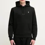 Mikina Polo Ralph Lauren pánská, černá barva, s kapucí, hladká, 710907092