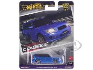 Subaru Forester STi Blue Metallic "Modern Classics" Series Diecast Model Car by Hot Wheels