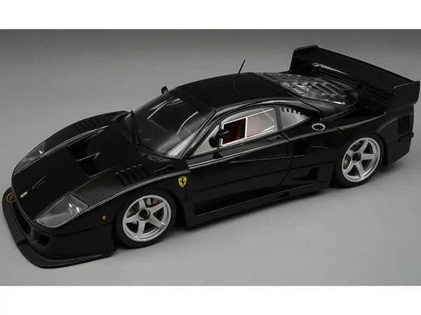 Ferrari F40 LM Black with Silver 5 Spoke Rims "Press Version" (1996) "Mythos Series" Limited Edition to 40 pieces Worldwide 1/18 Model Car by Tecnomo
