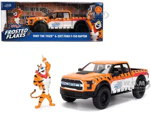 2017 Ford F-150 Raptor Pickup Truck "Frosted Flakes" Orange with Graphics and Tony the Tiger Diecast Figure "Hollywood Rides" Series 1/24 Diecast Mod