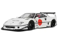 2023 LB-Works F40 White with Graphics 1/18 Model Car by GT Spirit