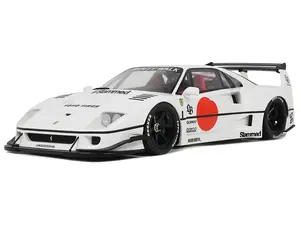 2023 LB-Works F40 White with Graphics 1/18 Model Car by GT Spirit