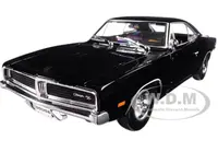1969 Dodge Charger R/T Black 1/18 Diecast Model Car by Maisto