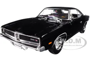 1969 Dodge Charger R/T Black 1/18 Diecast Model Car by Maisto