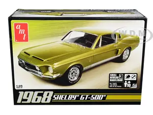 Skill 3 Model Kit 1968 Ford Mustang Shelby GT-500 1/25 Scale Model by AMT