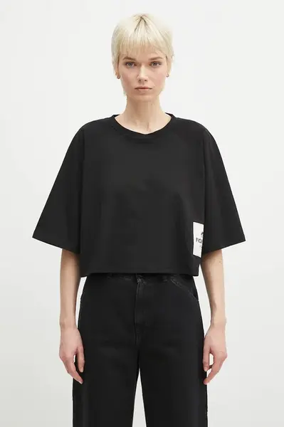 Bavlnené tričko Fiorucci Logo Label Cropped Padded