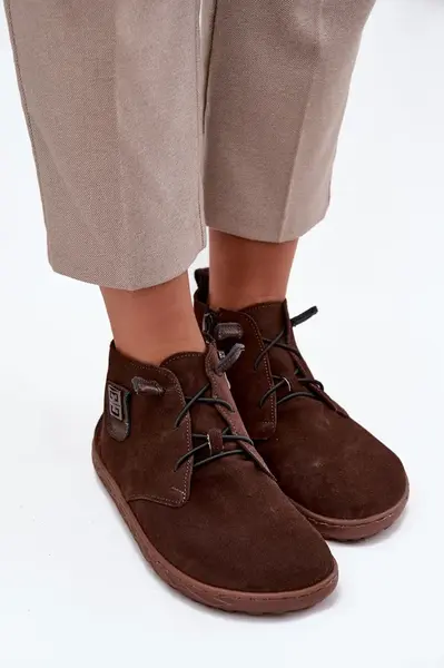 Semišové dámske mokasiny Barefoot s ozdobným detailom Zazoo