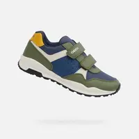 Khaki chlapecké tenisky Geox Pavel - Kluci