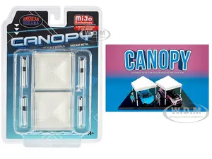 Canopy 2 Piece Set White Limited Edition to 3600 pieces Worldwide  1/64 Scale Models by American Diorama